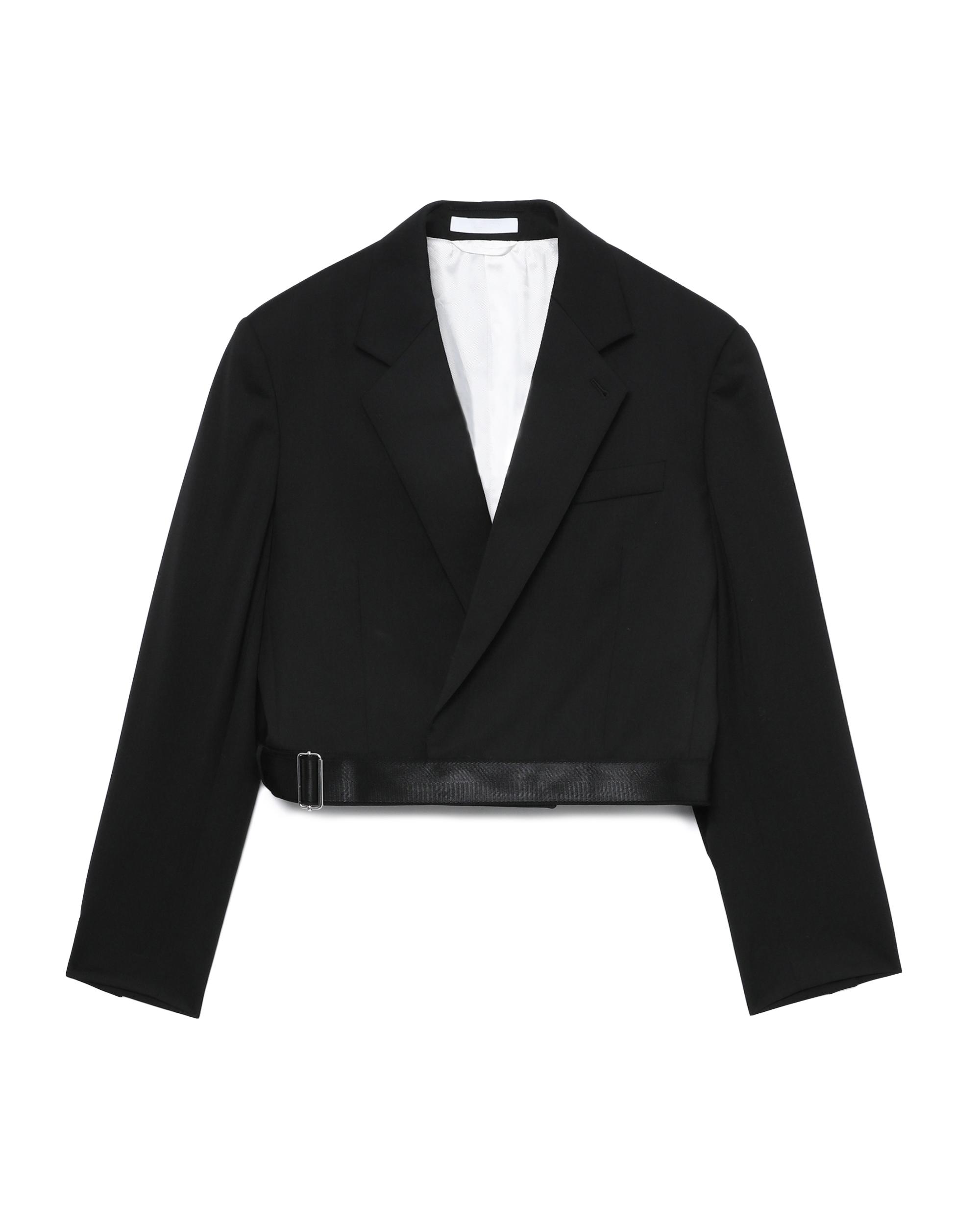 Cropped belted blazer by HELMUT LANG