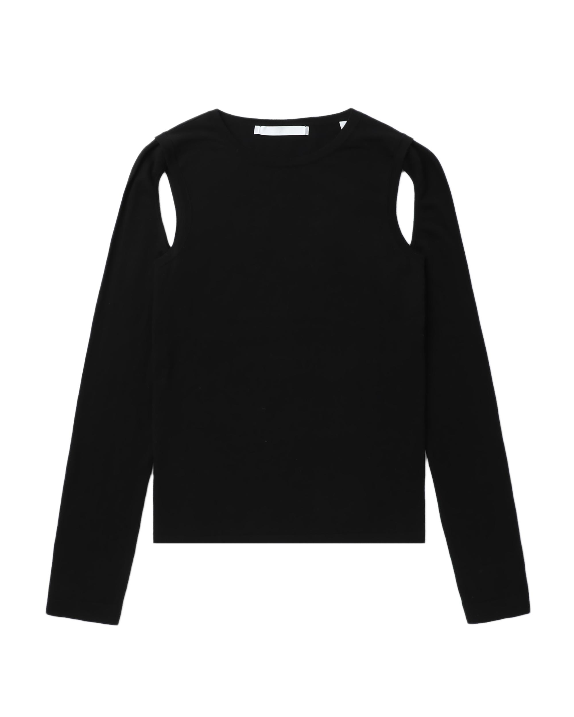 Cutout crewneck top by HELMUT LANG