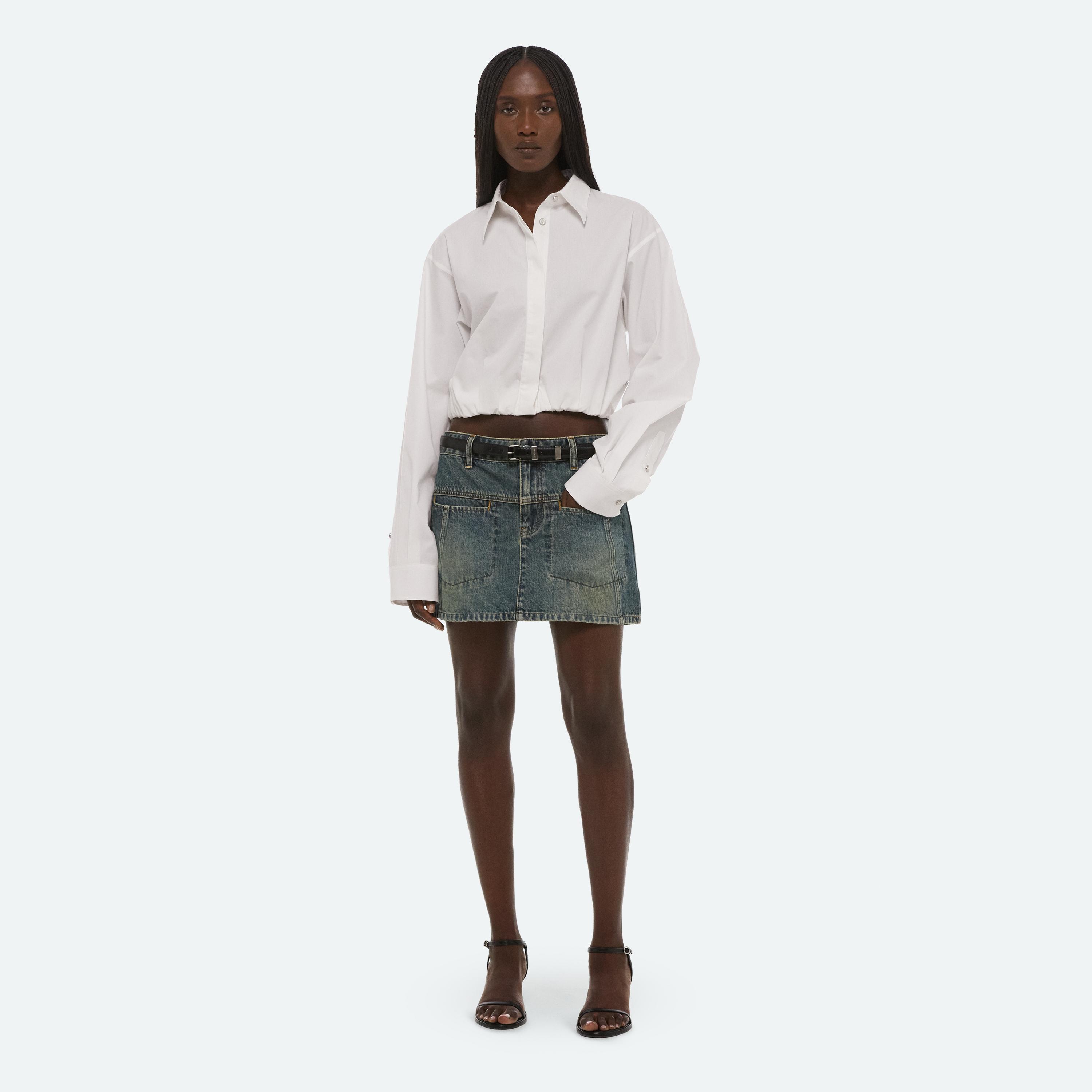 Denim Mini Skirt by undefined