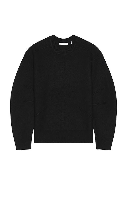 Helmut Lang Boiled Crew Sweater in Black by HELMUT LANG