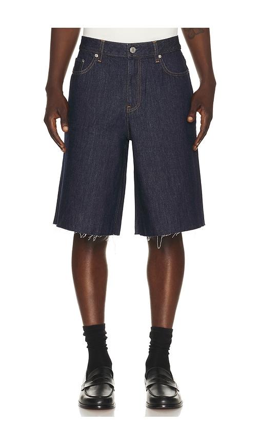 Helmut Lang Jean Short in Blue by HELMUT LANG
