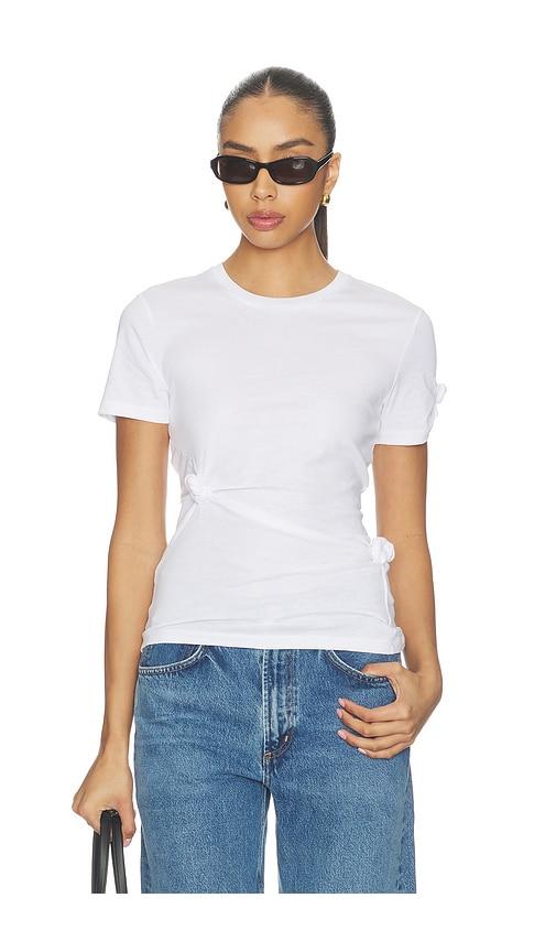 Helmut Lang Knot Baby T-shirt in White by HELMUT LANG