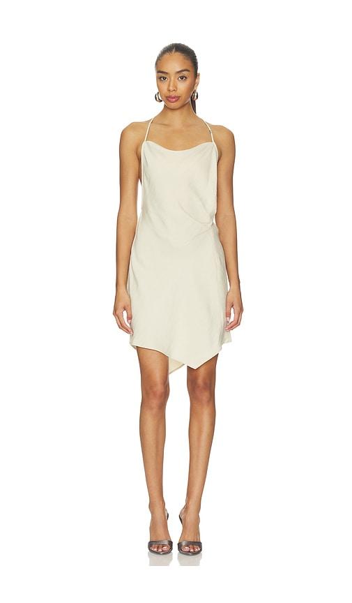 Helmut Lang Knot Slip Dress in Ivory by HELMUT LANG