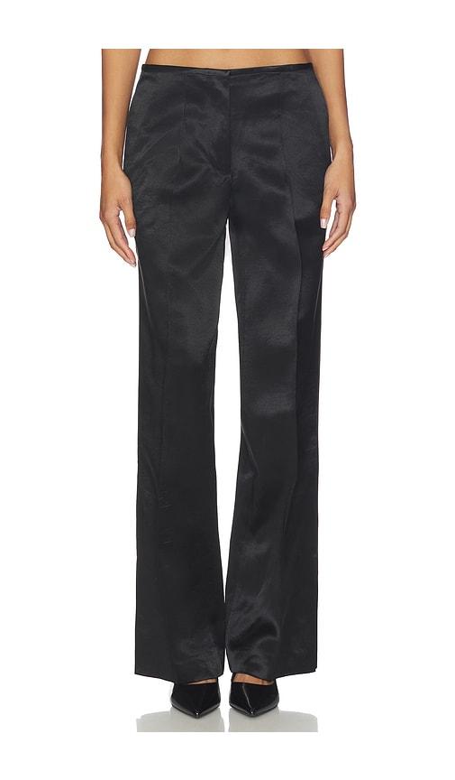 Helmut Lang Minimal Satin Pant in Black by HELMUT LANG