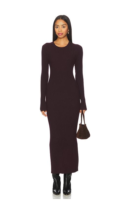 Helmut Lang Open Back Rib Dress in Purple by HELMUT LANG