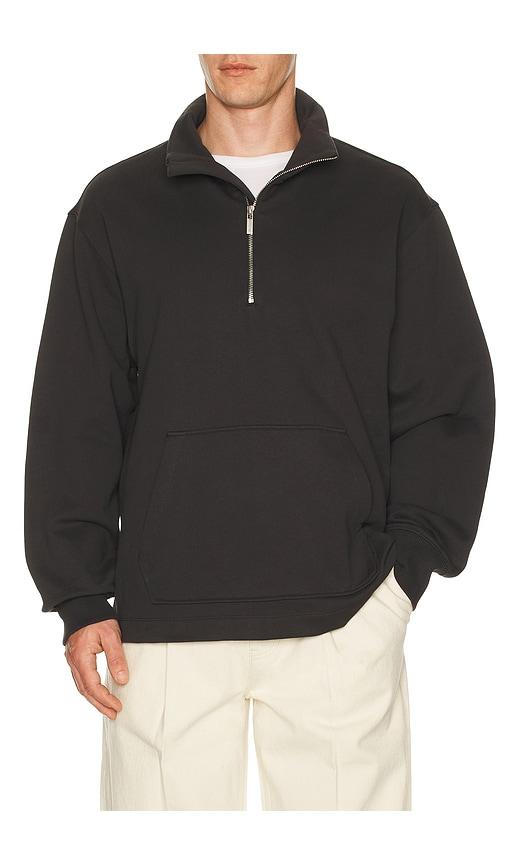 Helmut Lang Quarter Zip in Black by HELMUT LANG