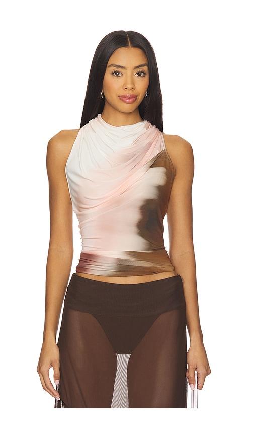 Helmut Lang Sleeveless Wind Top in Blush by HELMUT LANG