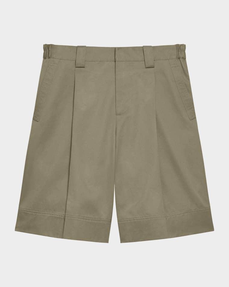 Men's Cotton Pleated Oversized-Fit Bermuda Shorts by HELMUT LANG