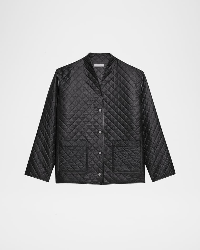 Men's Quilted V-Neck Padded Jacket by HELMUT LANG