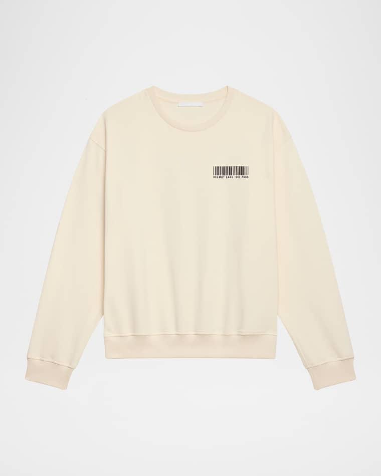 Men's Ski Schedule Cotton Crewneck Sweater by HELMUT LANG