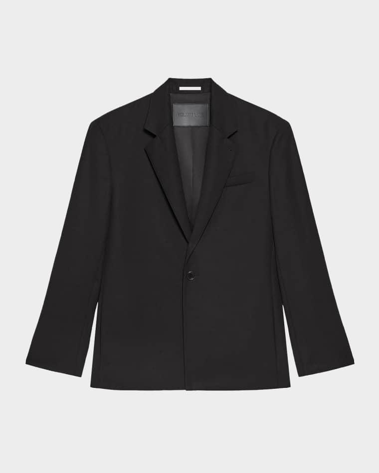 Men's Wool Gabardine Relaxed-Fit Blazer by HELMUT LANG