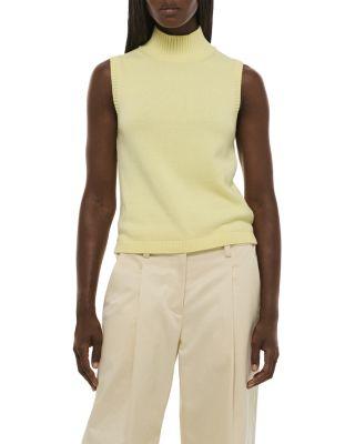 Mock Neck Sleeveless Sweater by HELMUT LANG