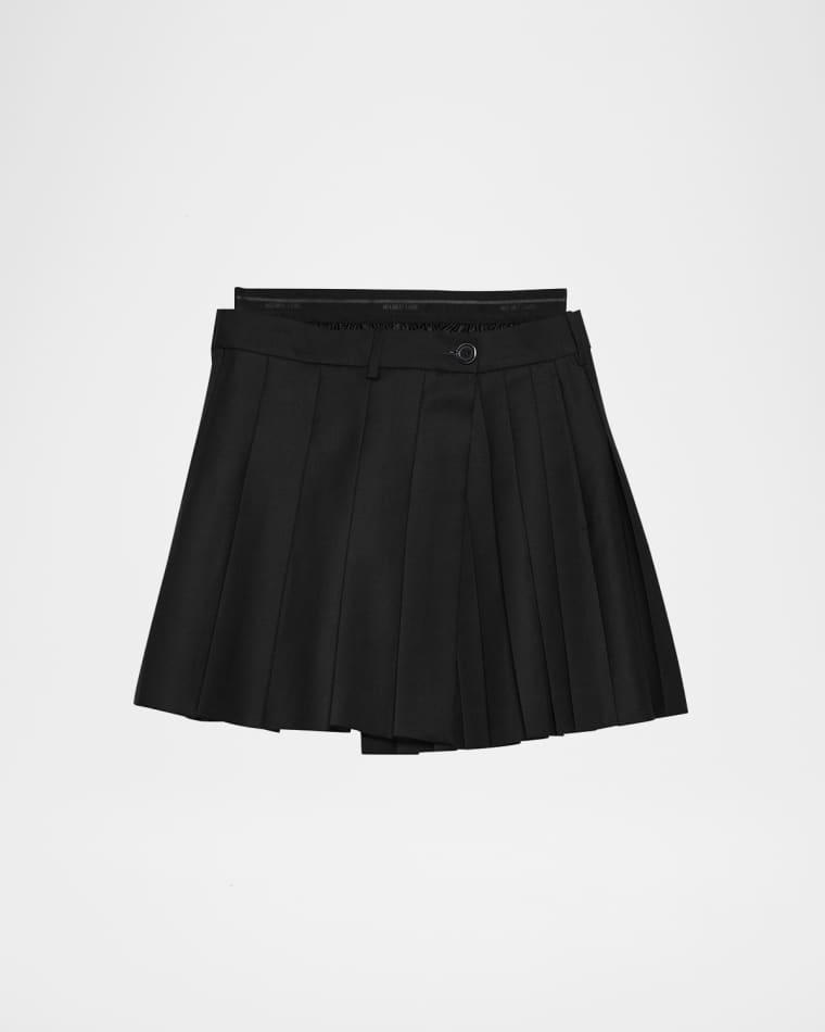 Pleated Logo Waistband Skort by HELMUT LANG