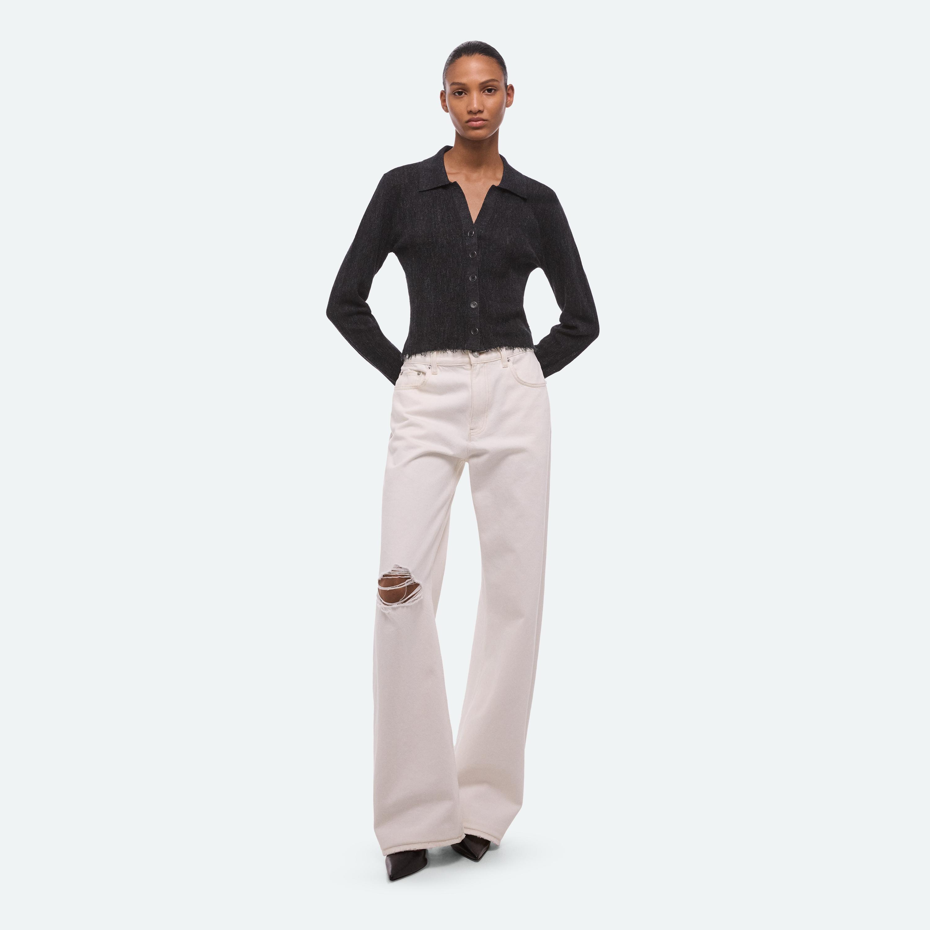 RAW-EDGE LONG-SLEEVE SHIRT by HELMUT LANG