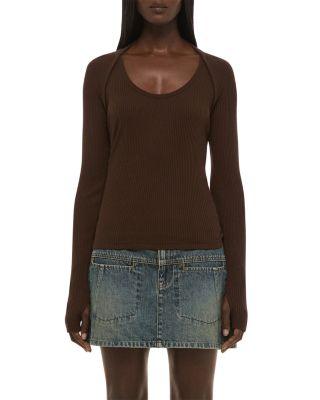 Ribbed Shrug Top by HELMUT LANG