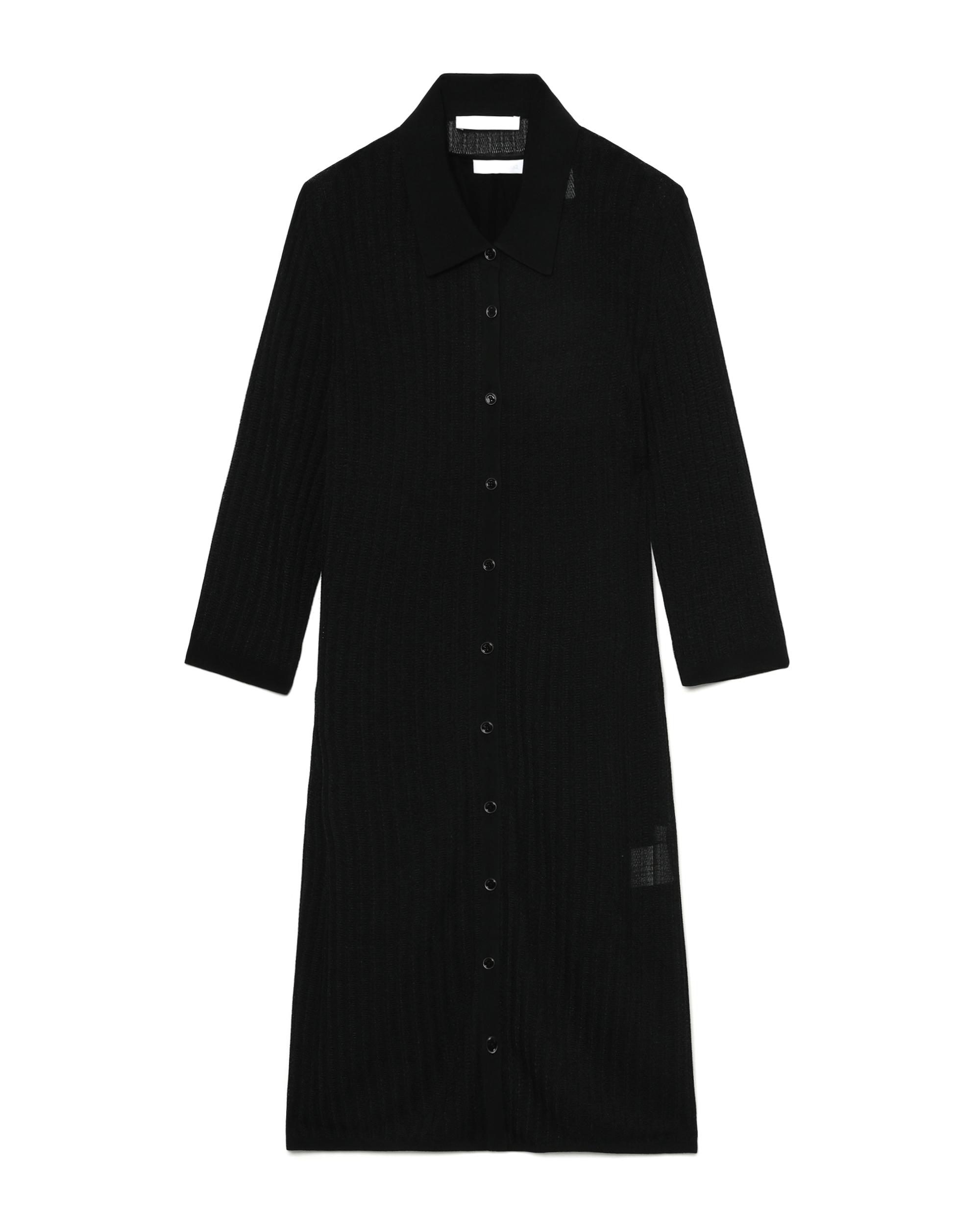 Ribbed knit shirt dress by HELMUT LANG