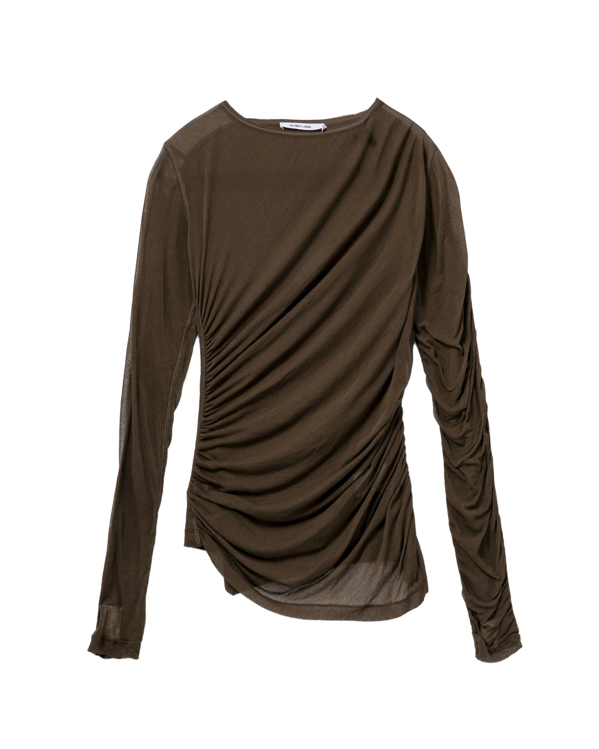 Ruched long-sleeve tee by HELMUT LANG