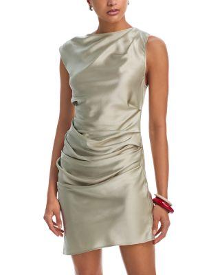 Silk Draped Mini Dress by HELMUT LANG