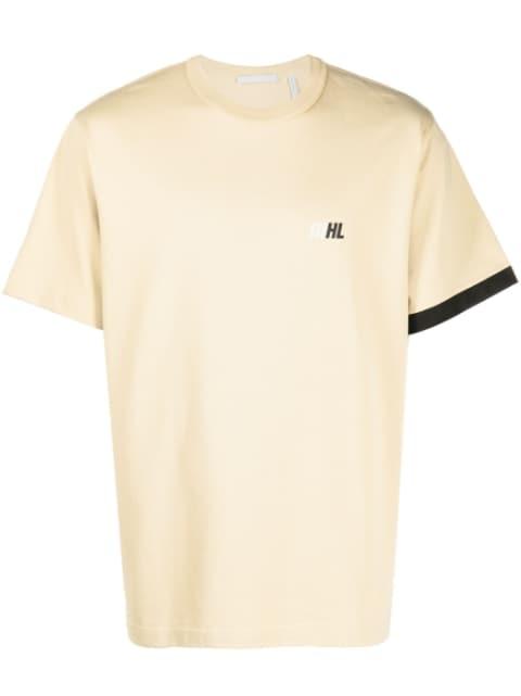 Slant Logo crew neck T-shirt by HELMUT LANG