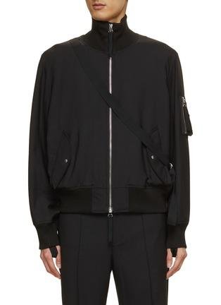Stretch Strap Detail Bomber by HELMUT LANG