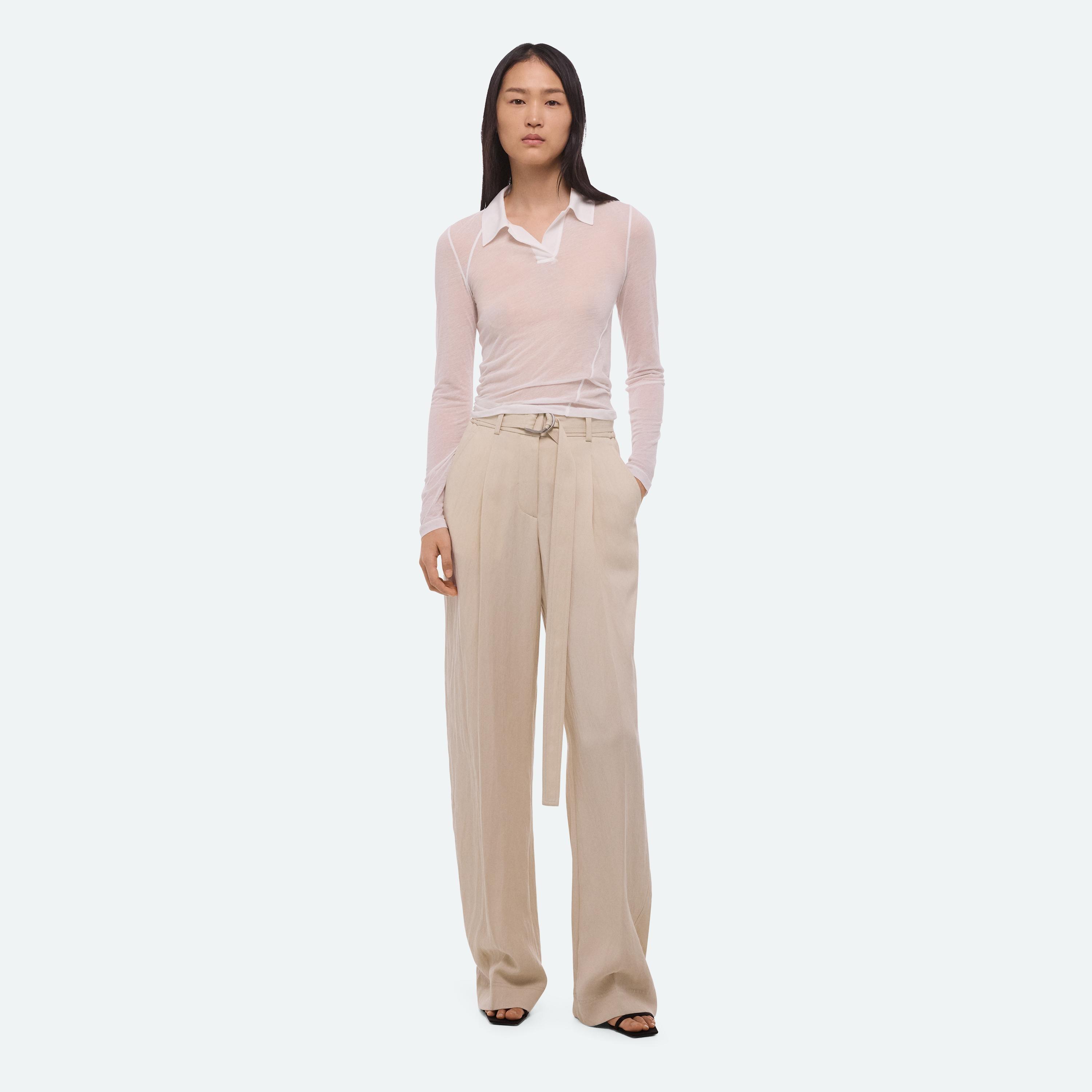 TWISTED LONG-SLEEVE POLO by HELMUT LANG