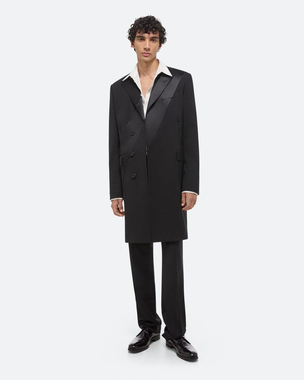 Virgin Wool Tuxedo Car Coat by HELMUT LANG