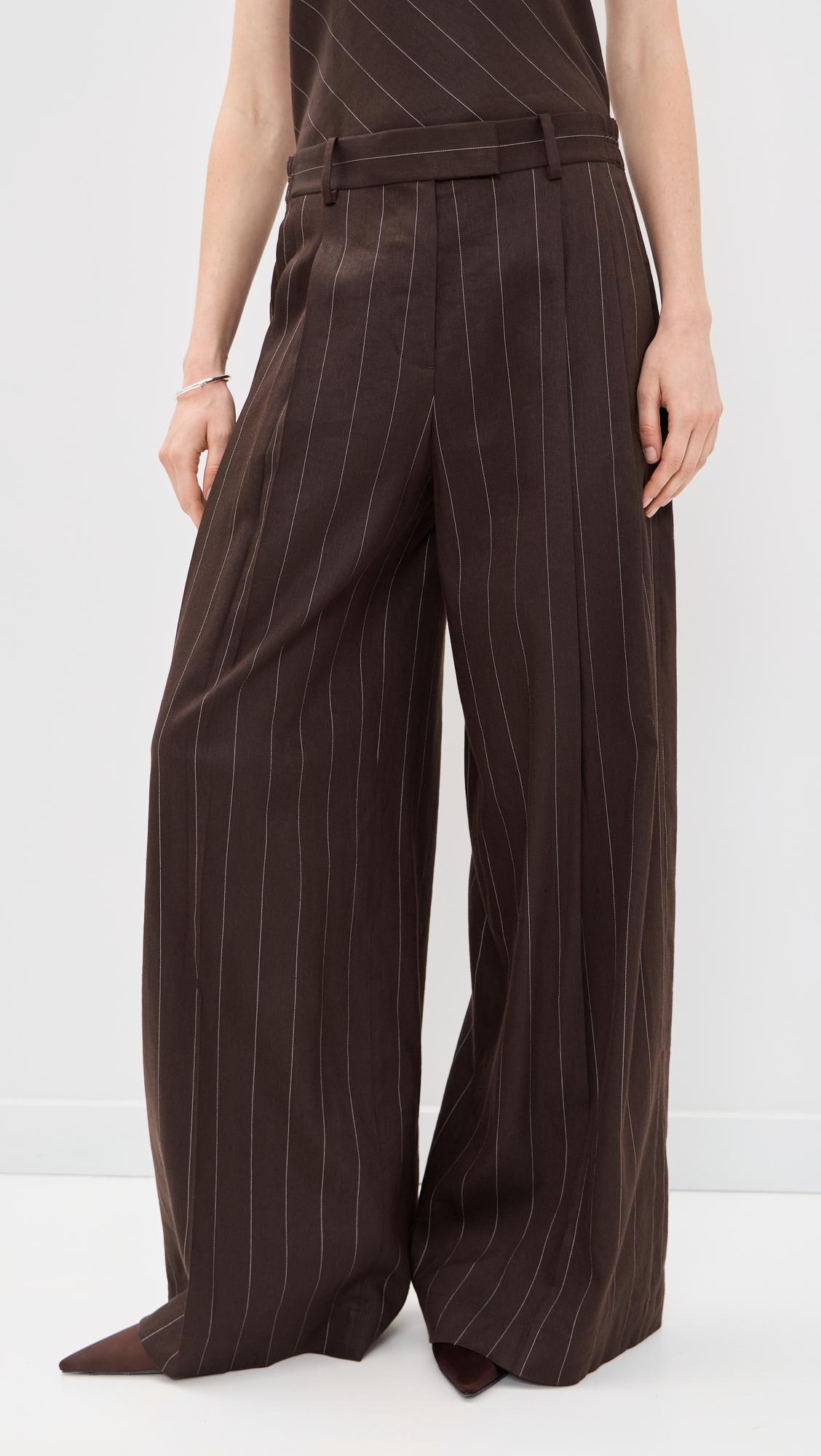 Wide Double Pleated Trousers by HELMUT LANG