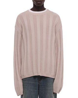 Wide Rib Crewneck Sweater by HELMUT LANG