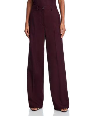 Wool Vented Wide Leg Pants by HELMUT LANG