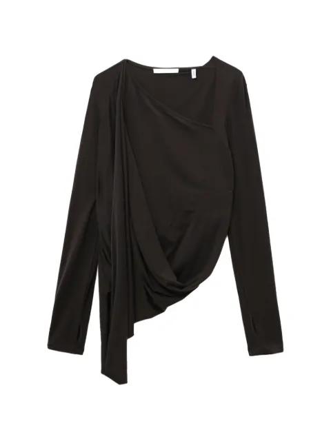 asymmetric draped top by HELMUT LANG