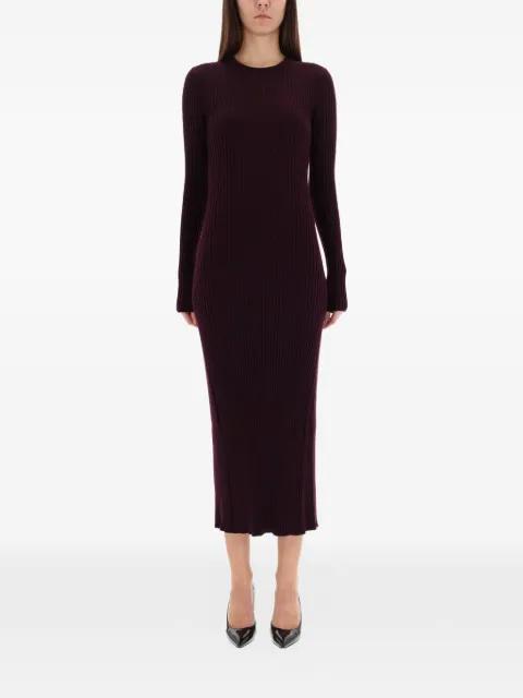 back-slit ribbed midi dress by HELMUT LANG
