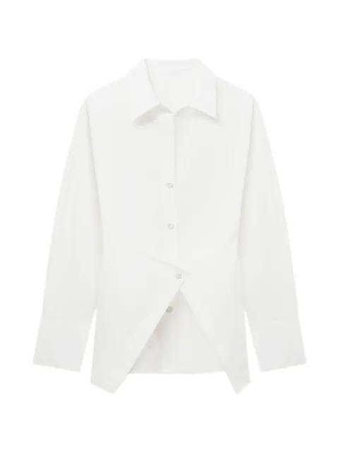 button asymmetric cotton shirt by HELMUT LANG