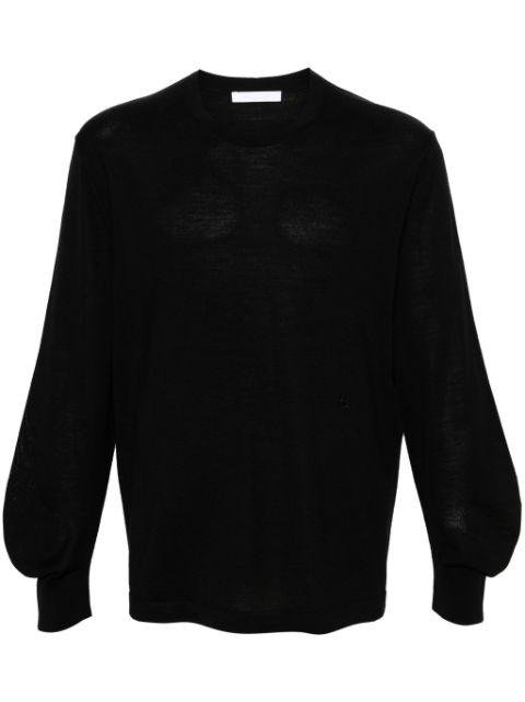 curve-sleeve fine-knit jumper by HELMUT LANG