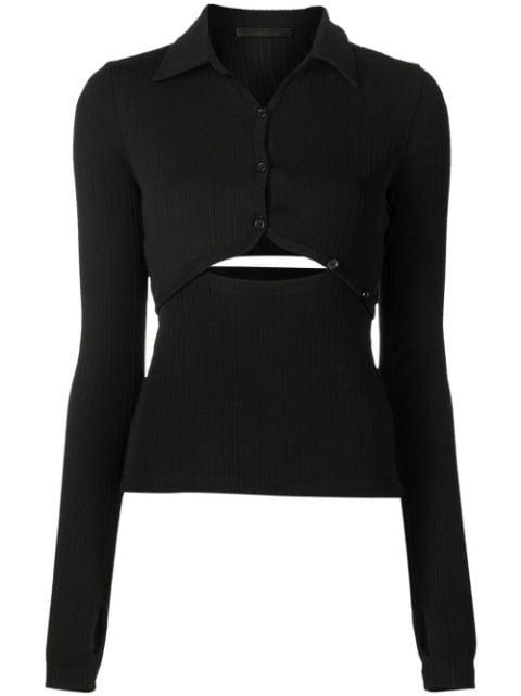 cut-out button-up top by HELMUT LANG
