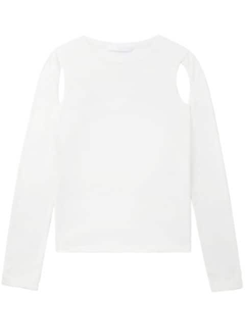 cut-out fine-knit jumper by HELMUT LANG