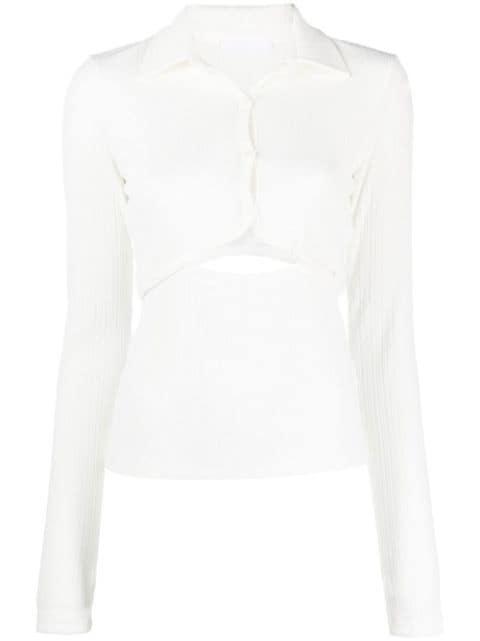 cut-out knitted top by HELMUT LANG