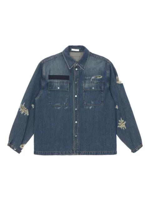 distressed denim jacket by HELMUT LANG