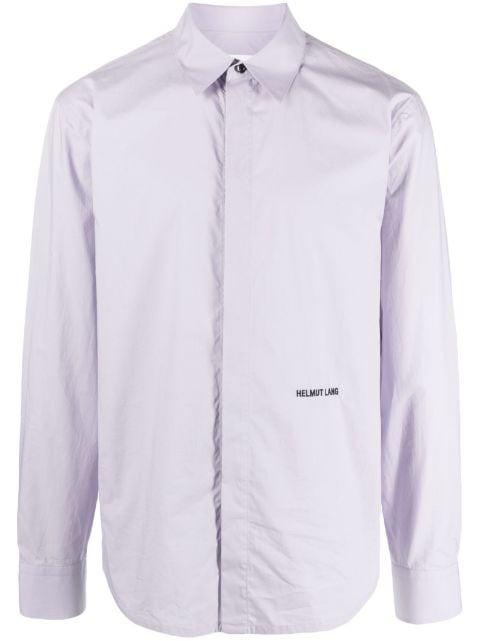 embroidered-logo cotton shirt by HELMUT LANG
