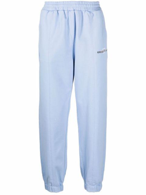 embroidered-logo drawstring trackpants by HELMUT LANG