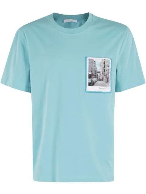 graphic-print cotton t-shirt by HELMUT LANG