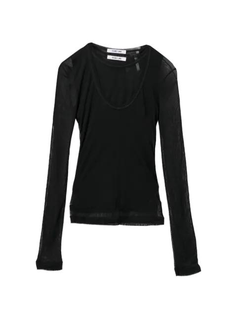 layered see-through top by HELMUT LANG