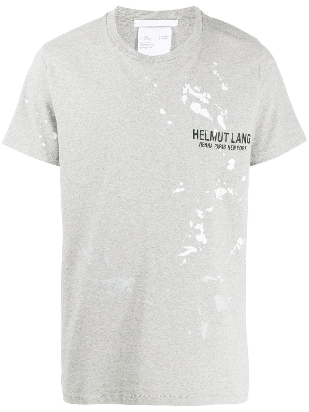 logo paint print T-shirt by HELMUT LANG