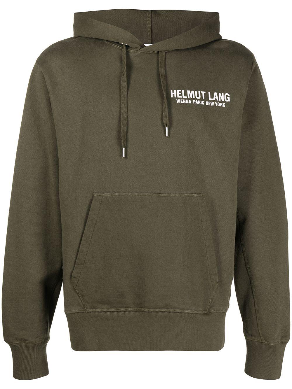 logo print hoodied sweatshirt by HELMUT LANG