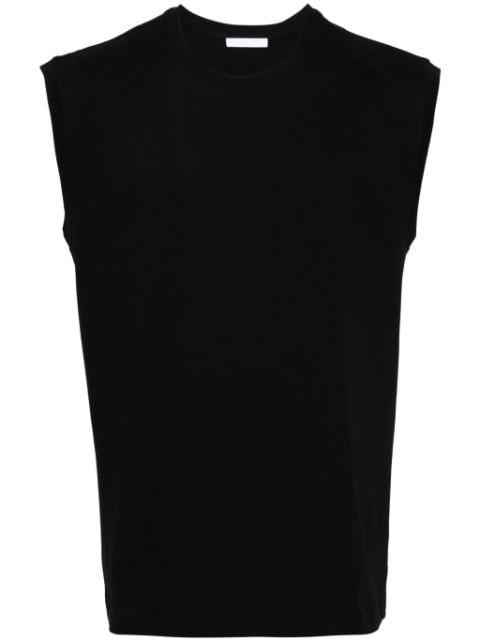 logo-print sleeveless T-shirt by HELMUT LANG