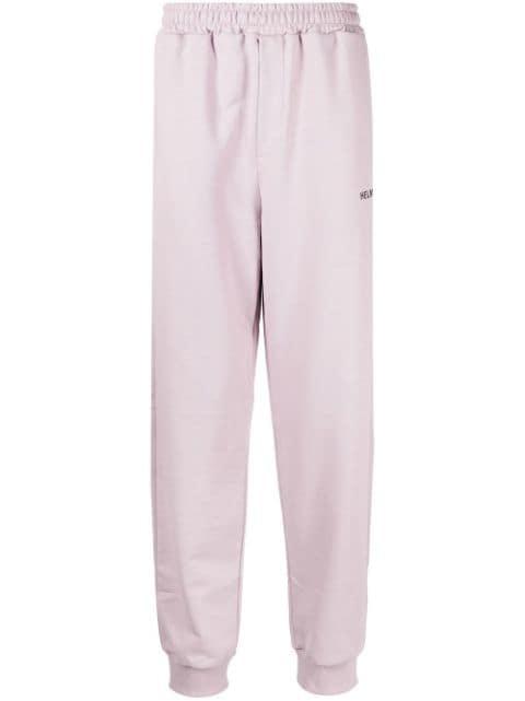 logo-print tapered track pants by HELMUT LANG