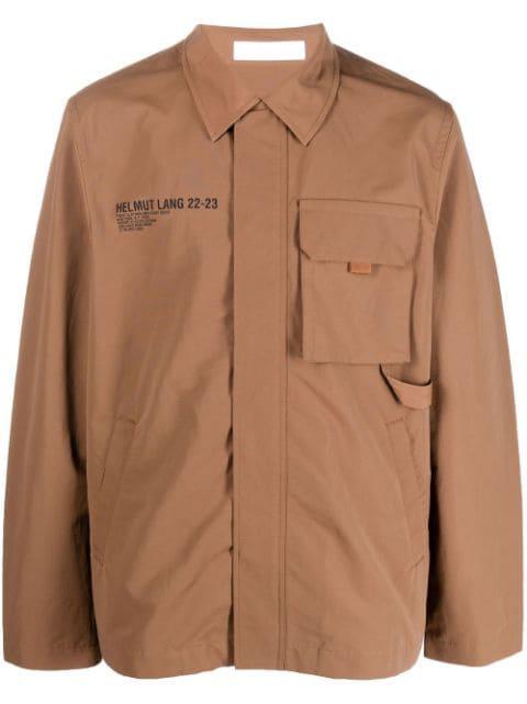 logo-print utility jacket by HELMUT LANG