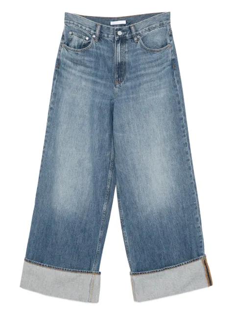 low-rise wide-leg jeans by HELMUT LANG