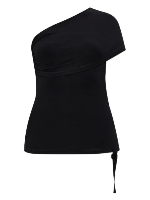 one-shoulder top by HELMUT LANG