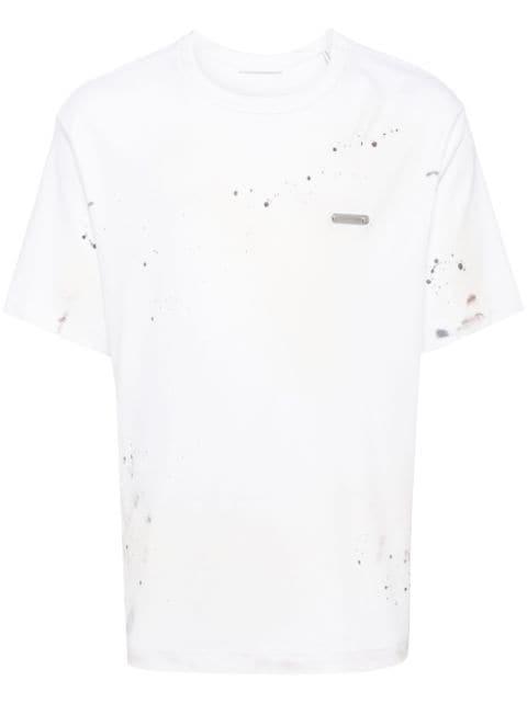 paint-splatter cotton T-shirt by HELMUT LANG