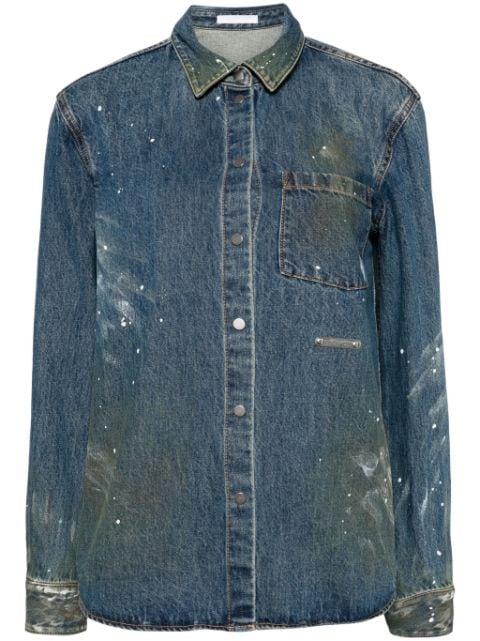 painted denim shirt by HELMUT LANG